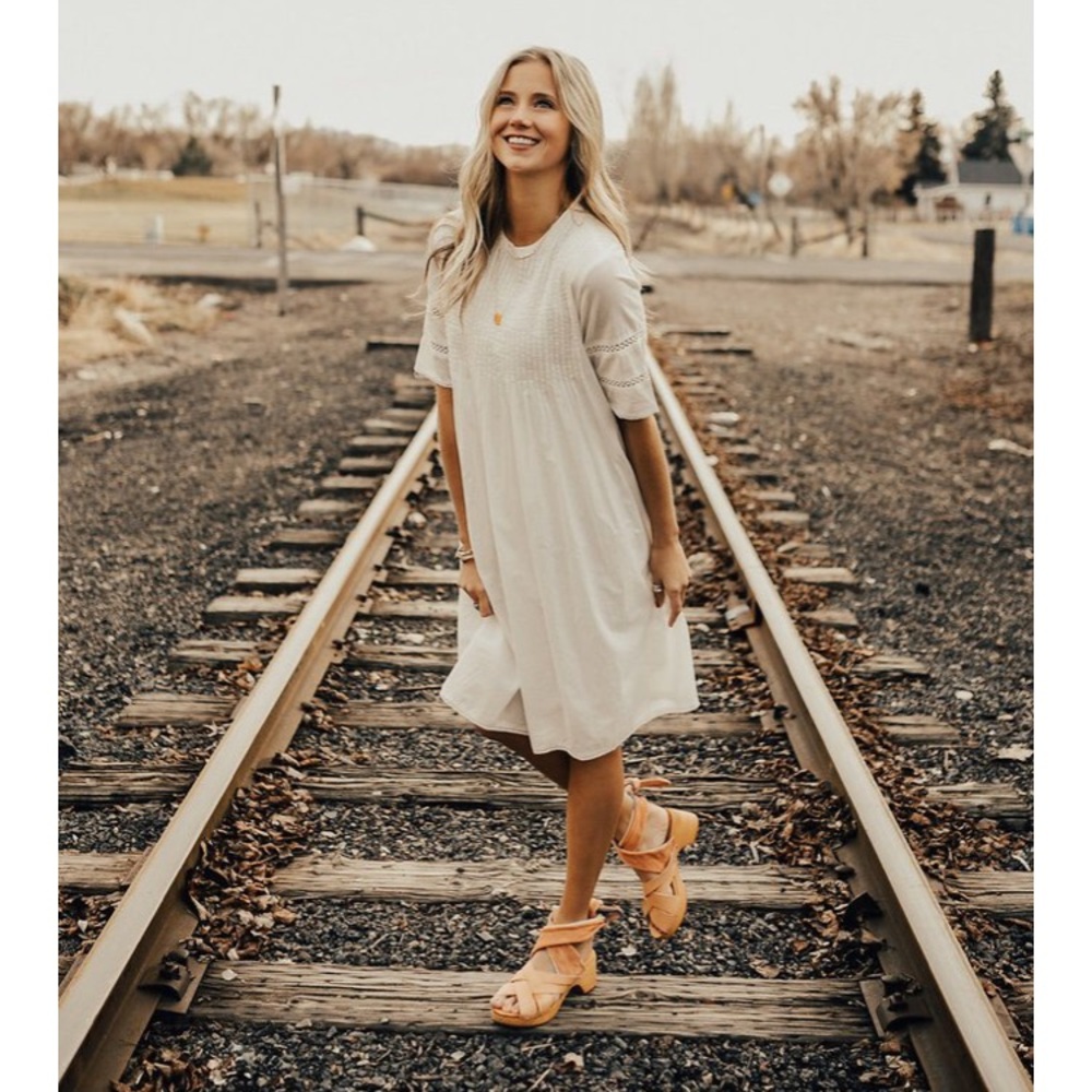 Roolee The Loretta Dress in Porcelain